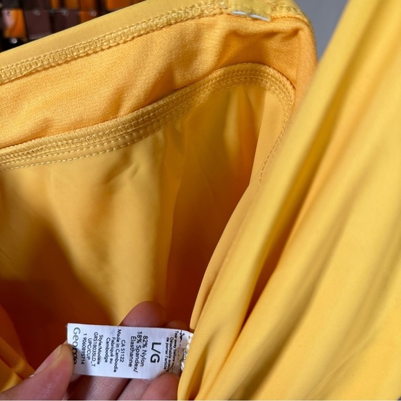 George Yellow Tankini Bathing Suit Swimsuit Top Size Large - Picture 4 of 6